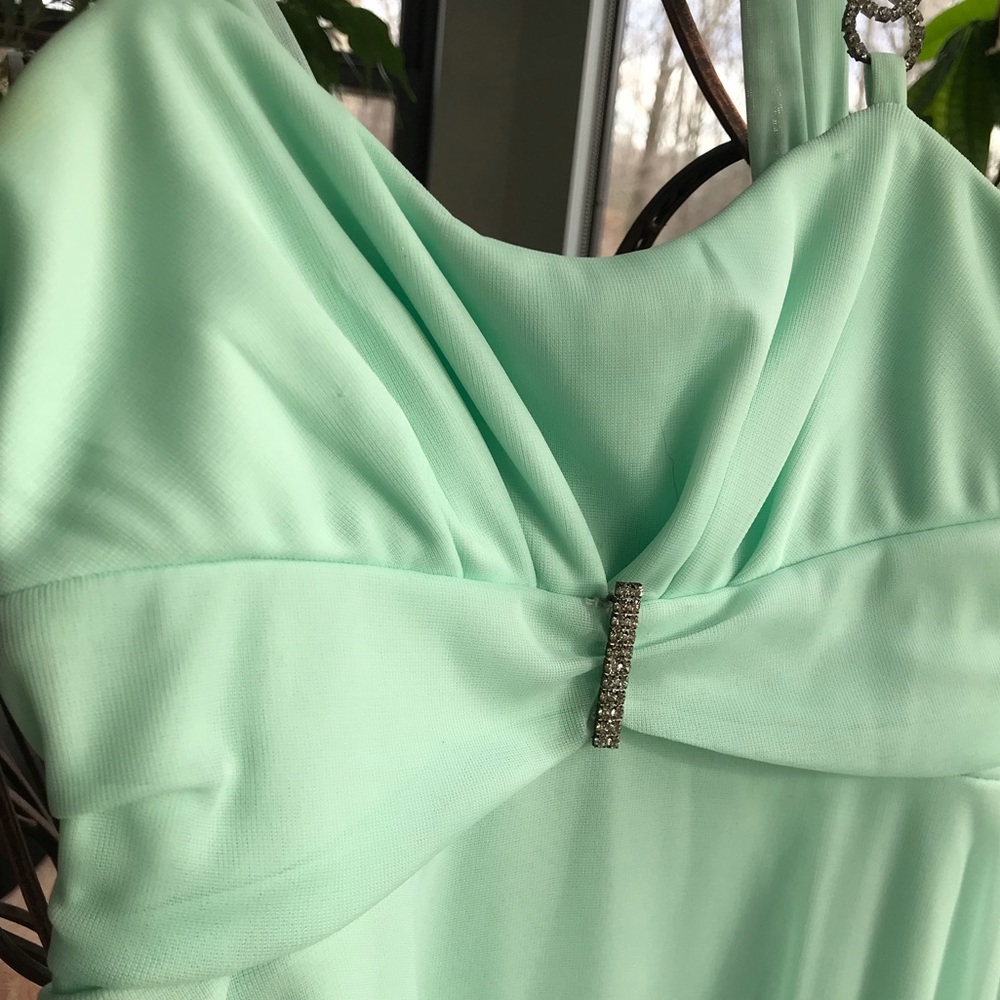 Turquoise Dress with Rhinestones | Ruby Rox - Picture 2 of 8